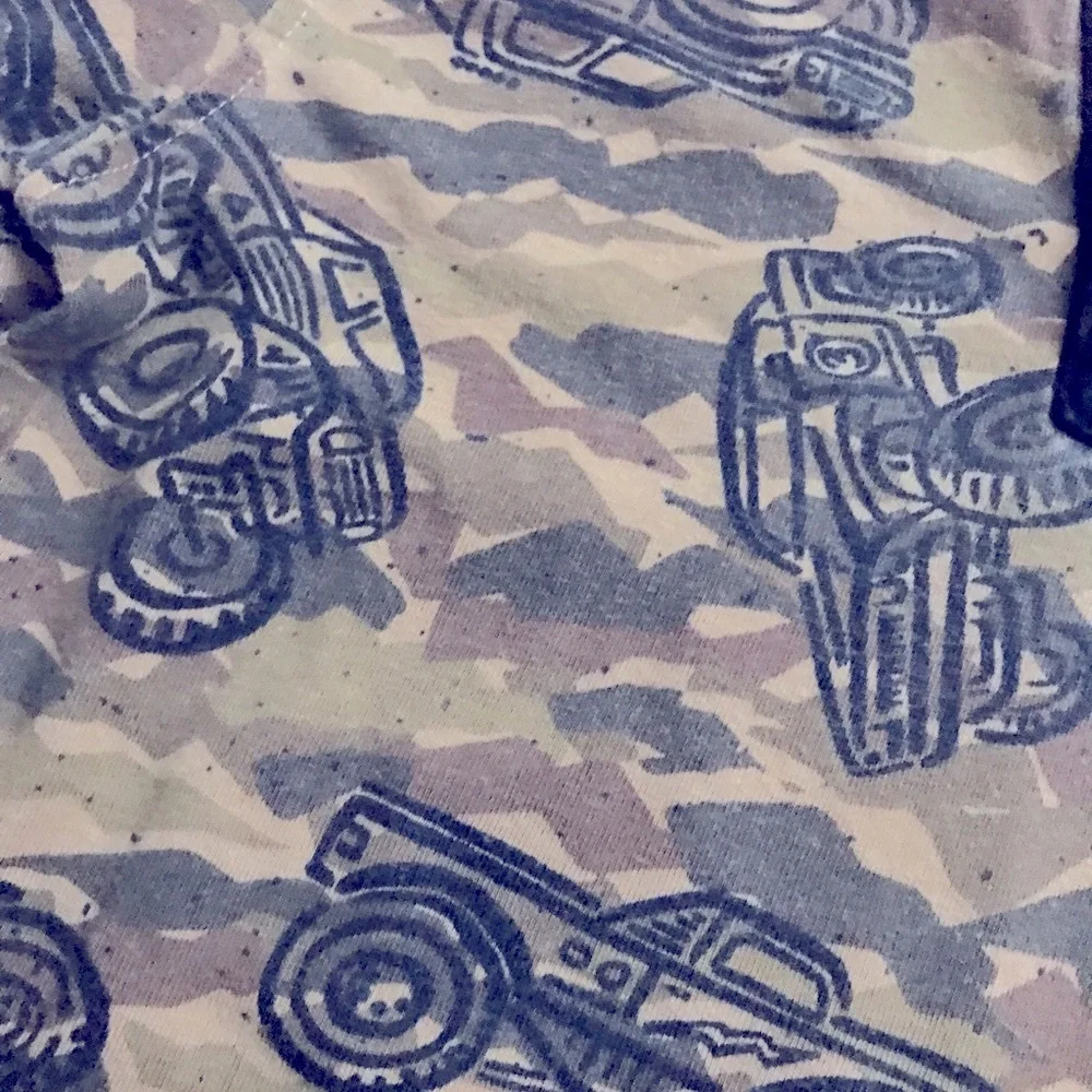 Camouflage monster trucks long sleeve shirt